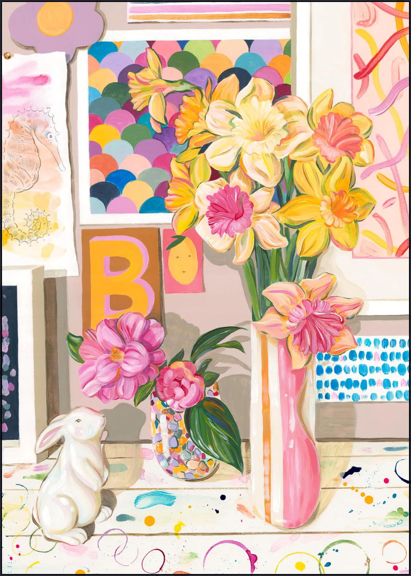 Daffs on Workdesk