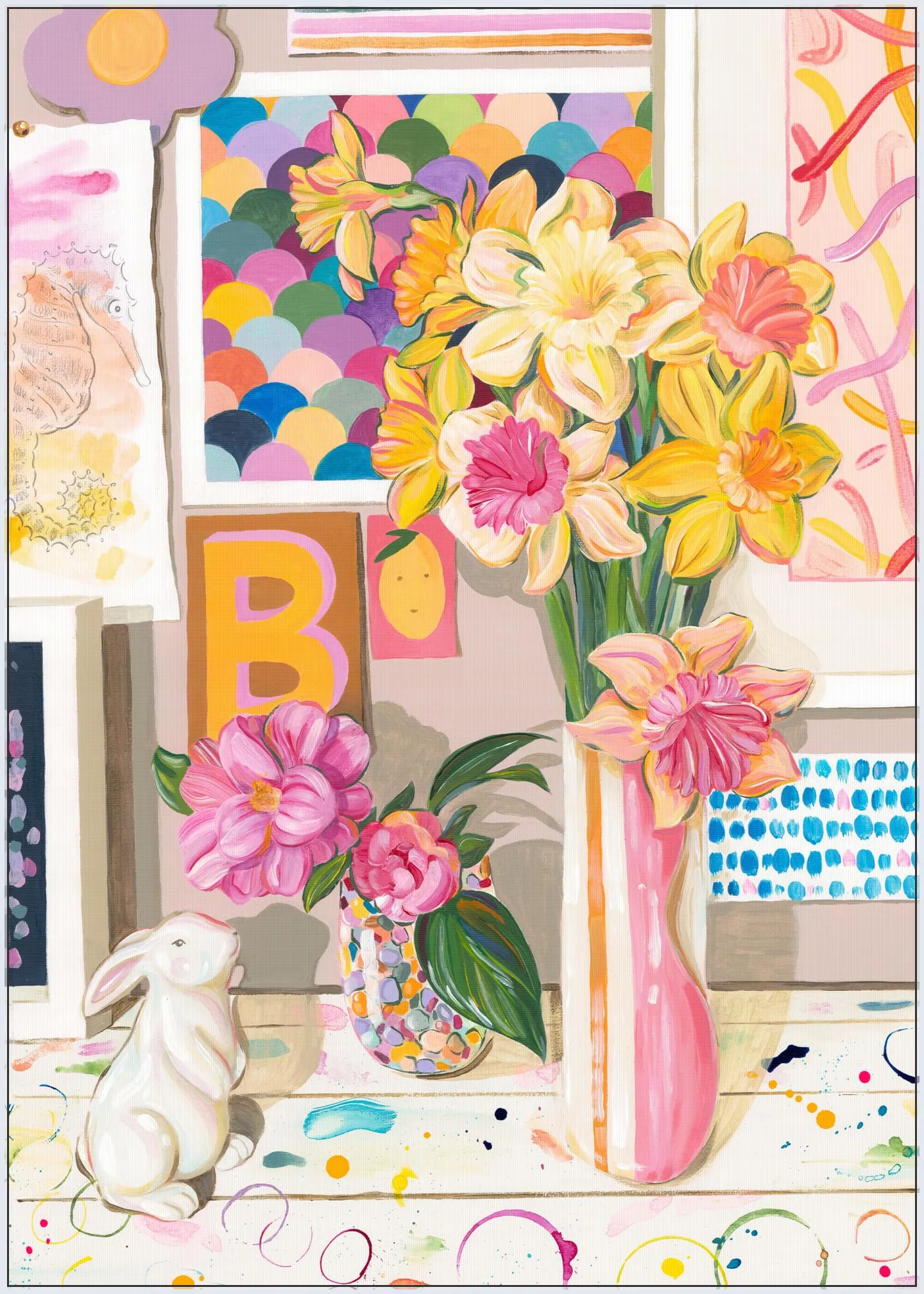 Daffs on Workdesk