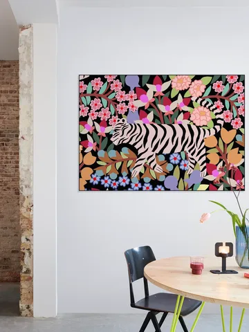 Tiger in Flowers