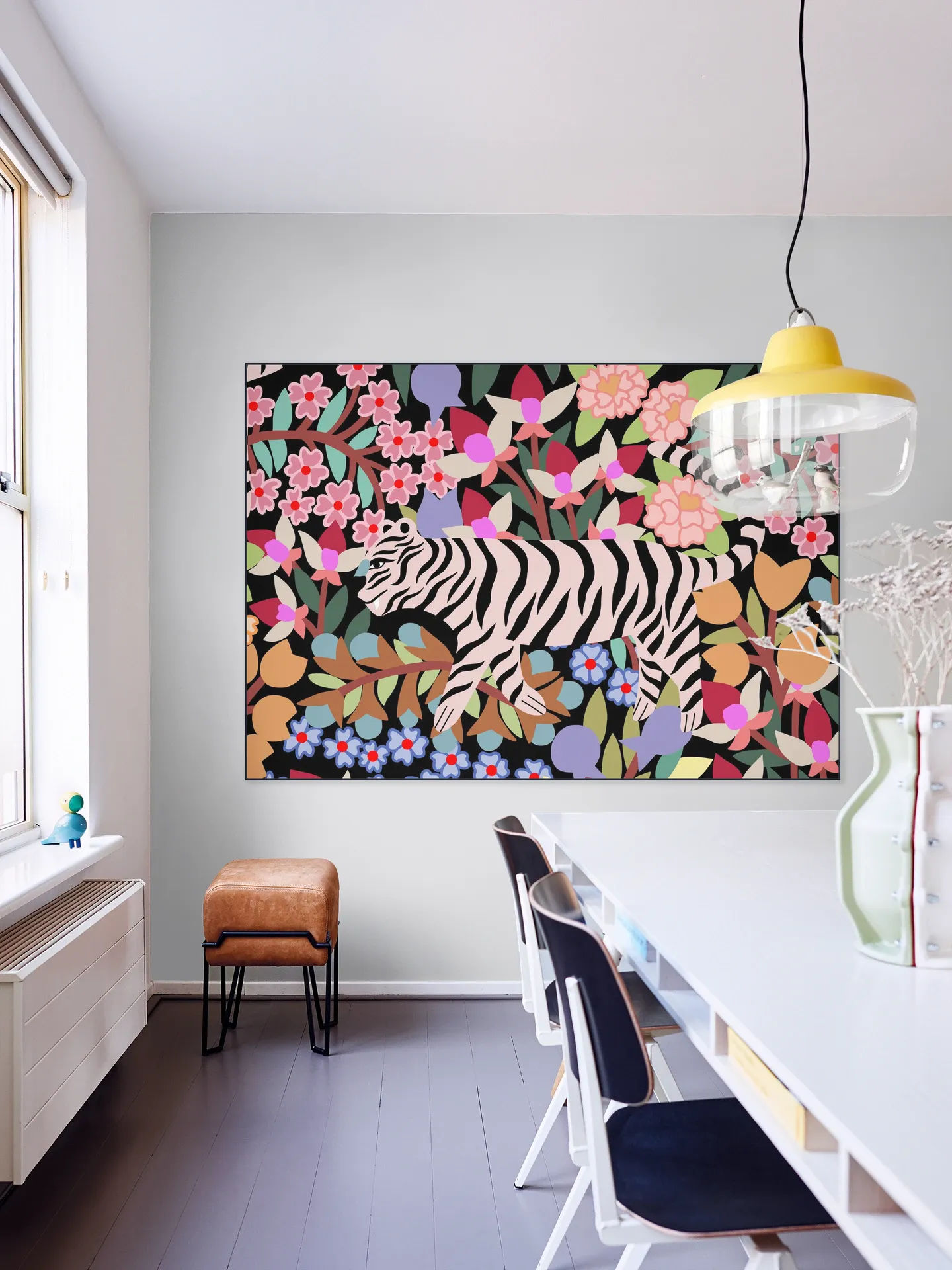 Tiger in Flowers
