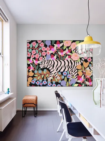 Tiger in Flowers
