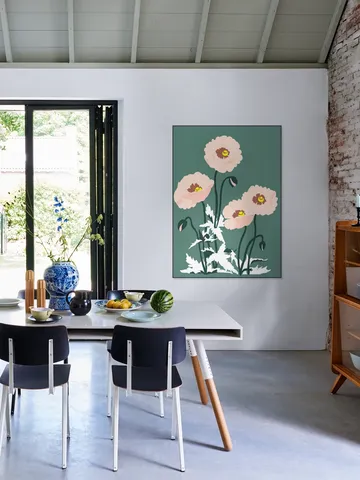 Wild Garden Poppies Green
