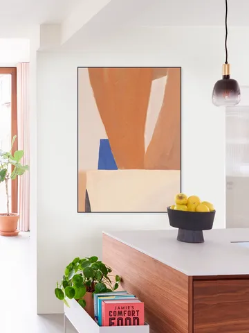 Warm Earth Tones And Bold Geometric Shapes