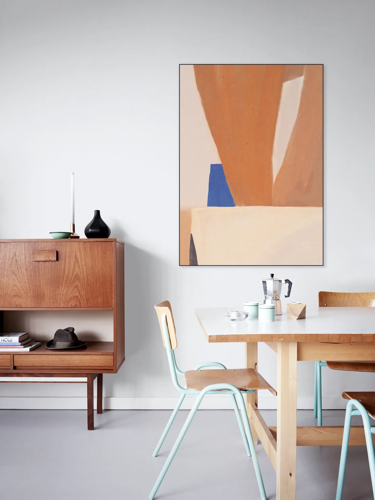 Warm Earth Tones And Bold Geometric Shapes