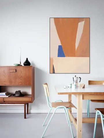 Warm Earth Tones And Bold Geometric Shapes
