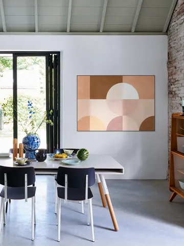 Geometric Circles and Squares in Earthy Tones