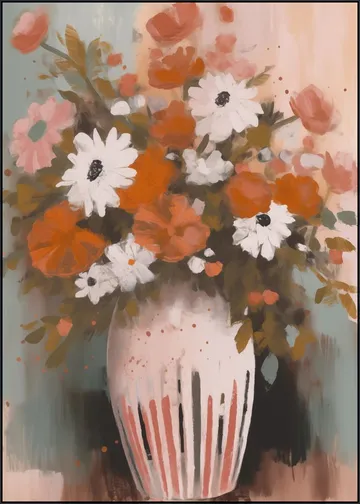 Vibrant Floral Vase