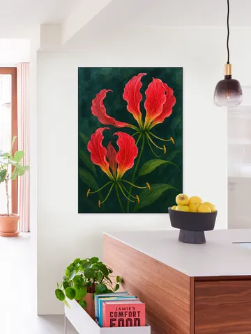Red Gloriosa Superba Flowers