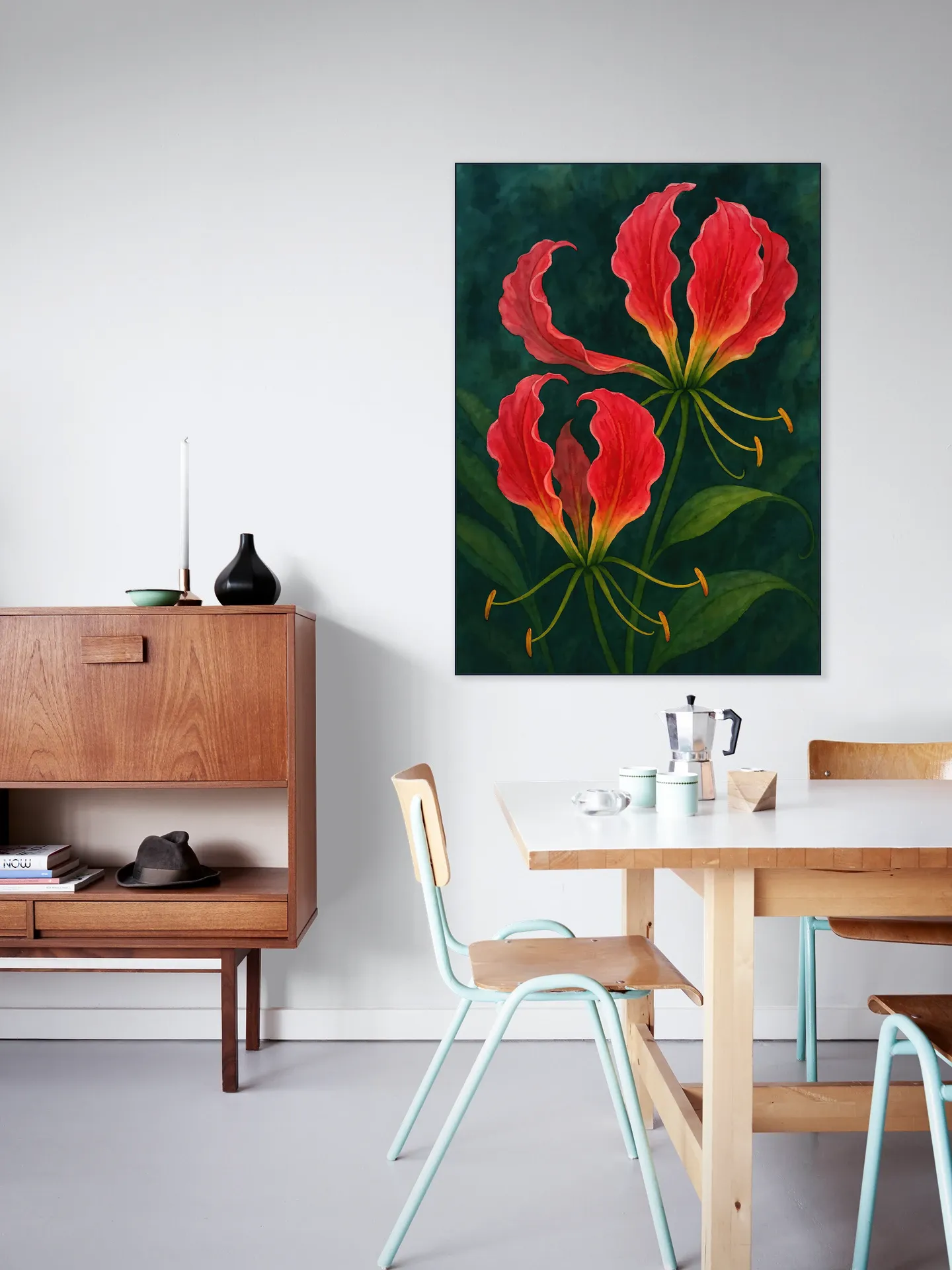 Red Gloriosa Superba Flowers