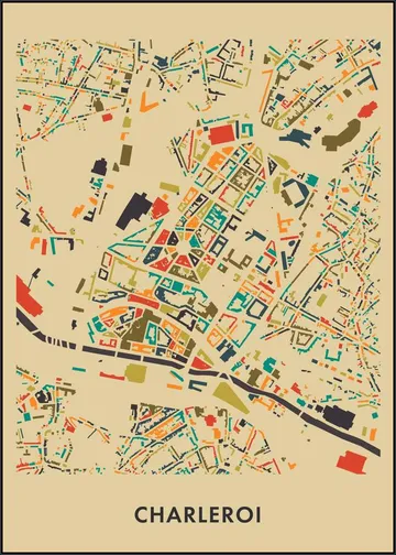 Charleroi Mosaic Map