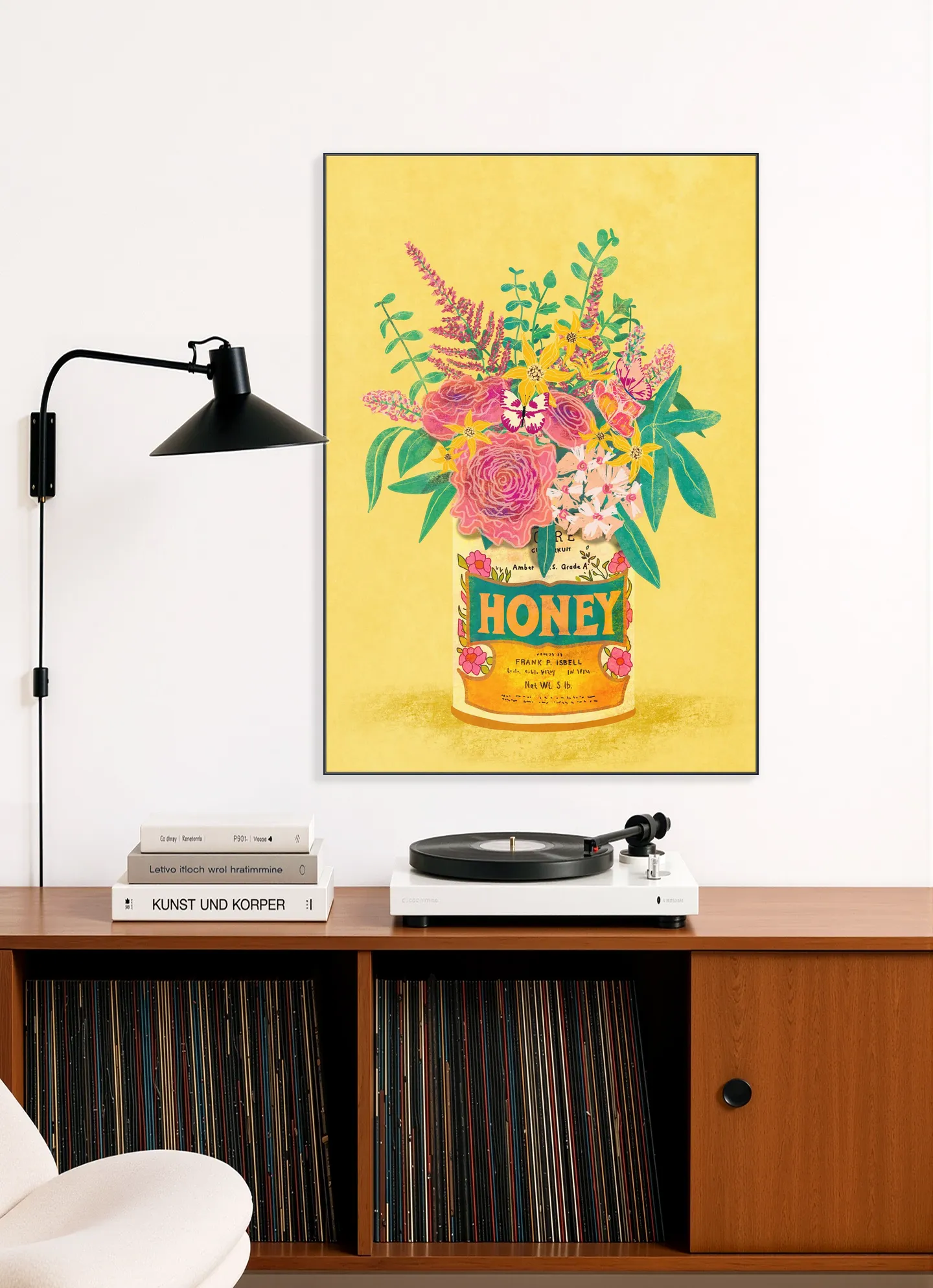 Flower in Honey can