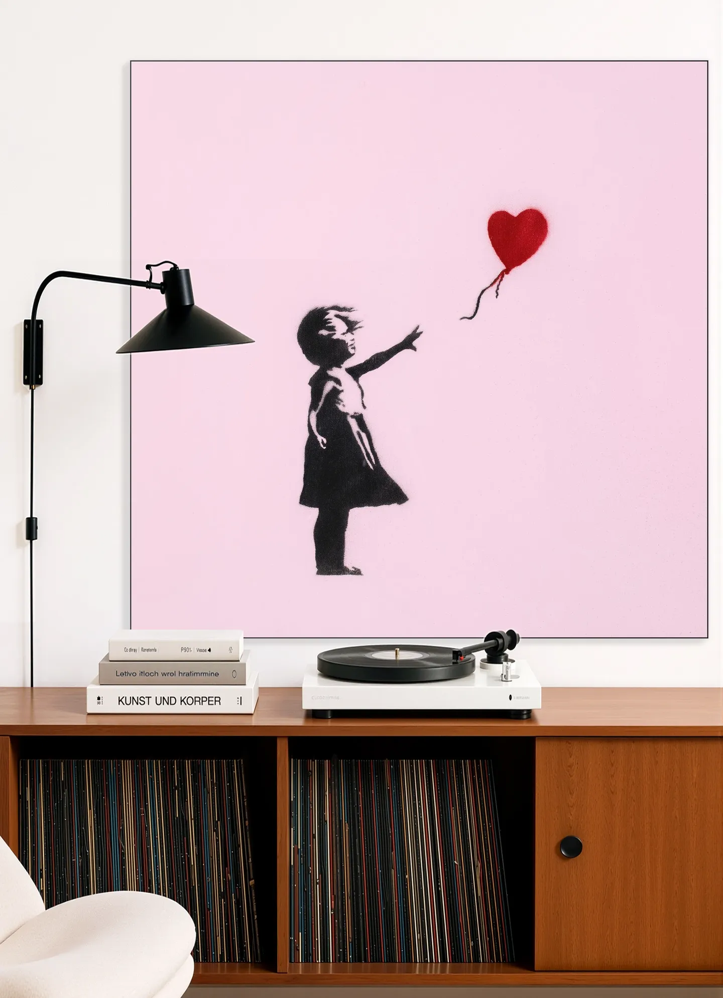 Girl with Balloon - pink