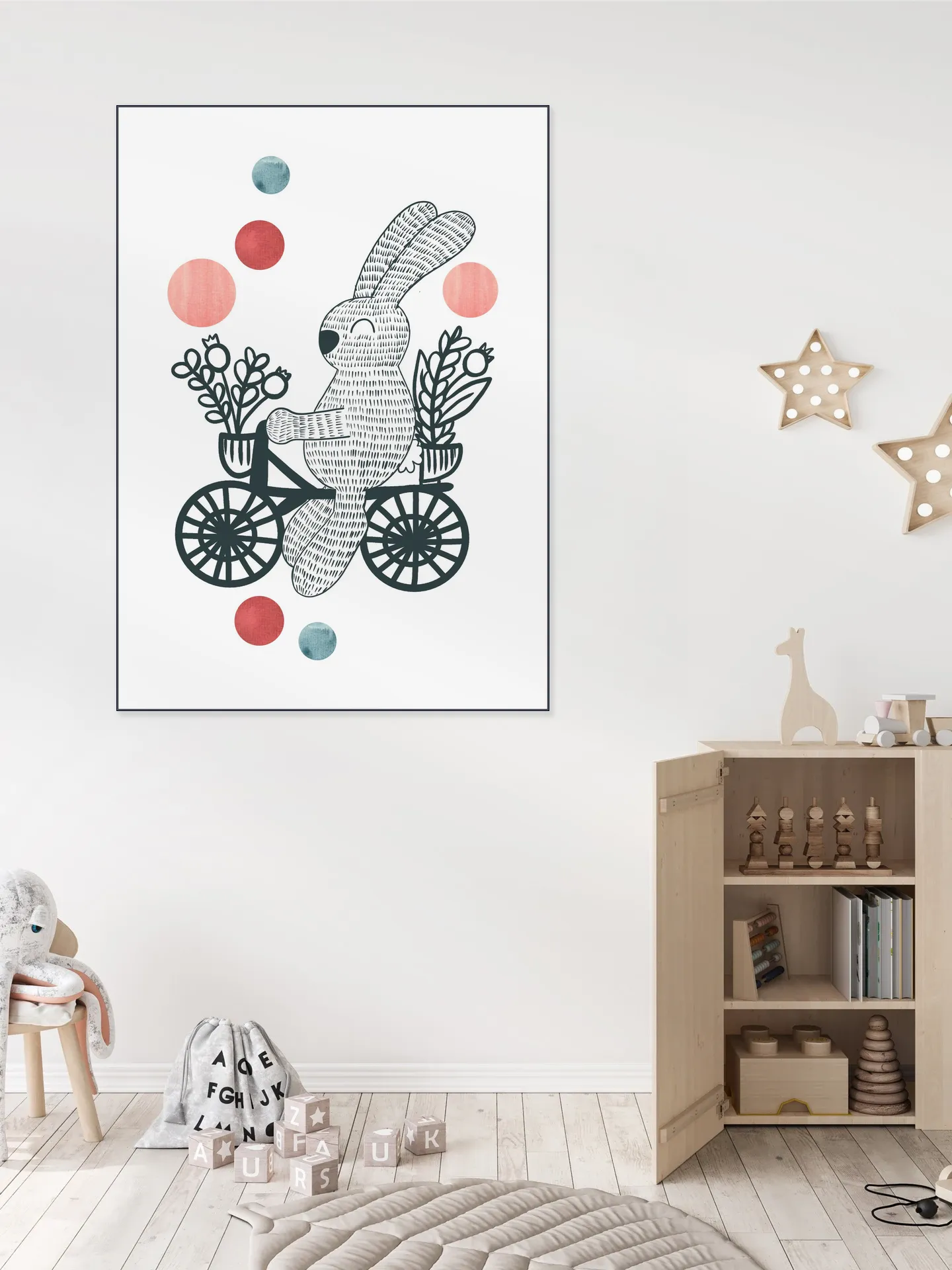 Happy Rabbit on a Bike