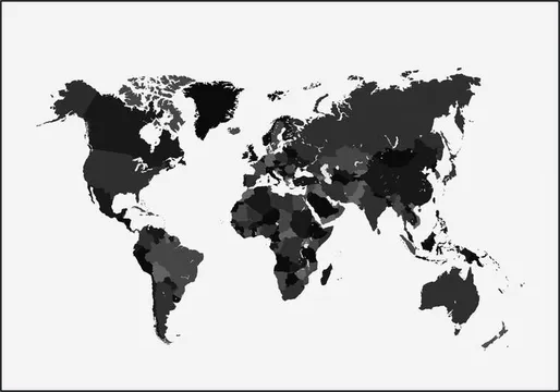 World Map white
