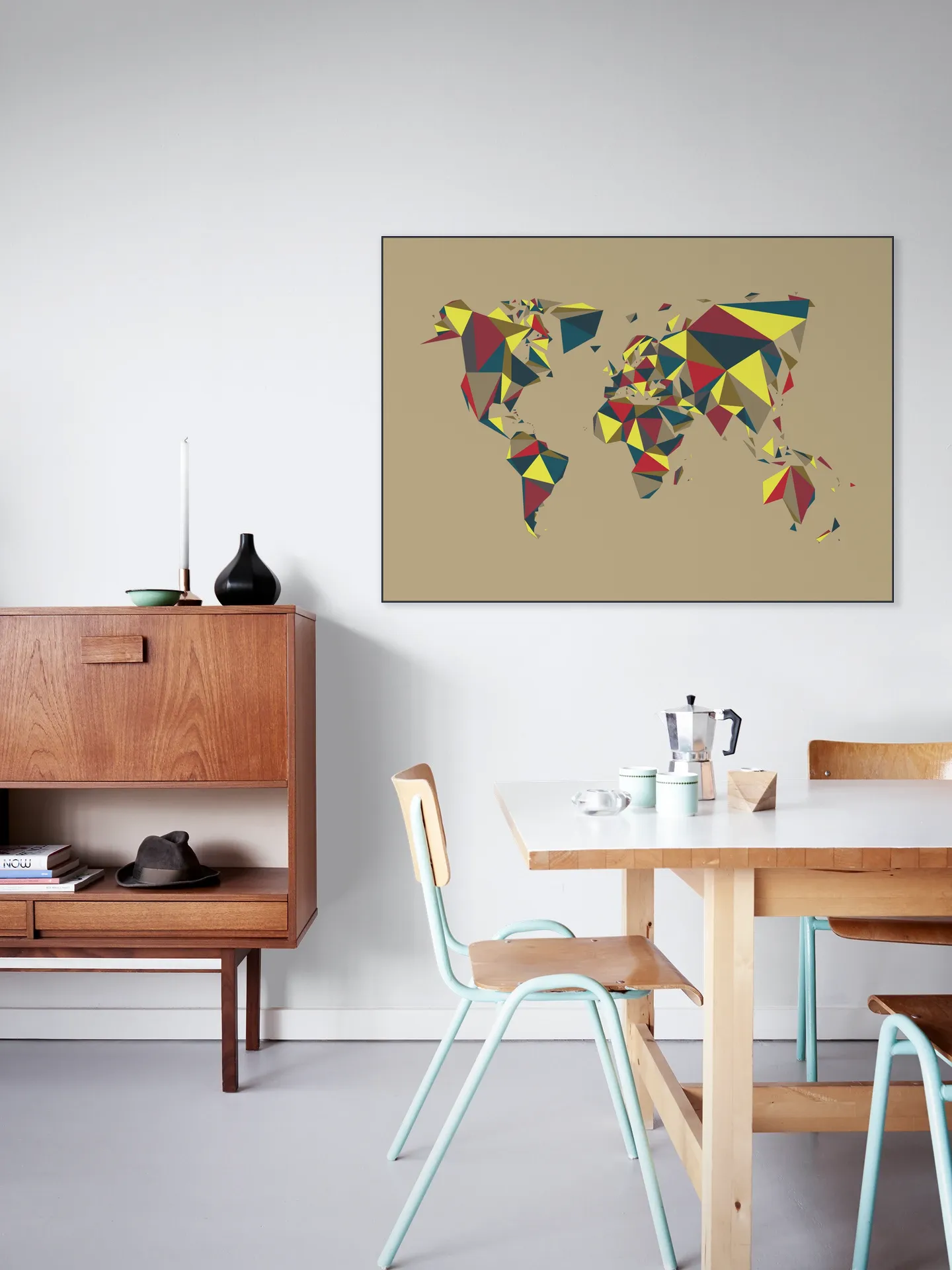 World Map 3D Retro