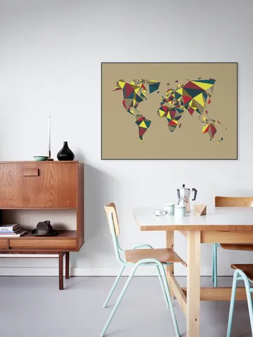World Map 3D Retro