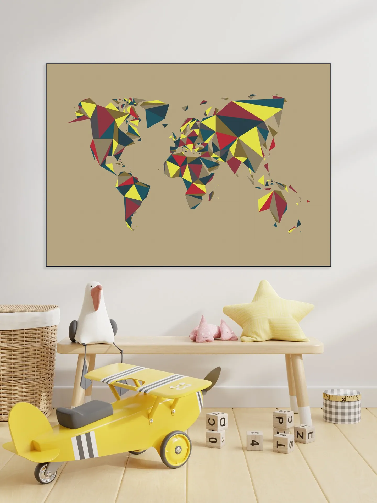 World Map 3D Retro