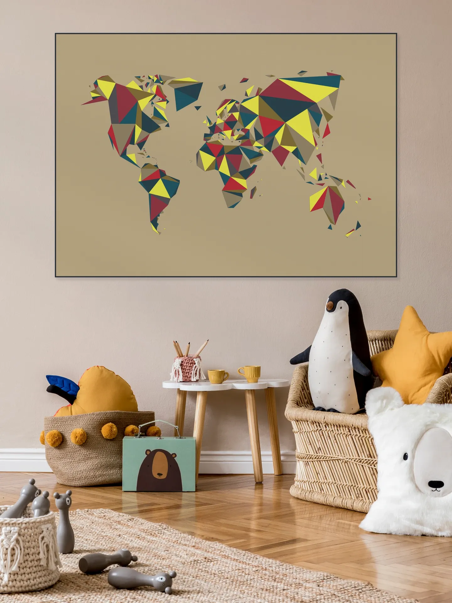 World Map 3D Retro