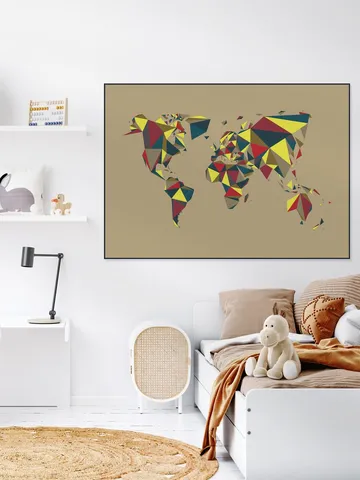 World Map 3D Retro