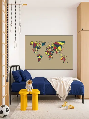 World Map 3D Retro