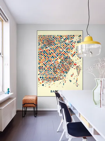 Barcelona Mosaic City Map