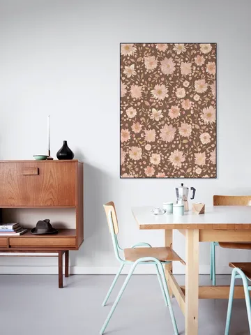Boho Watercolour Flowers Retro Terracotta