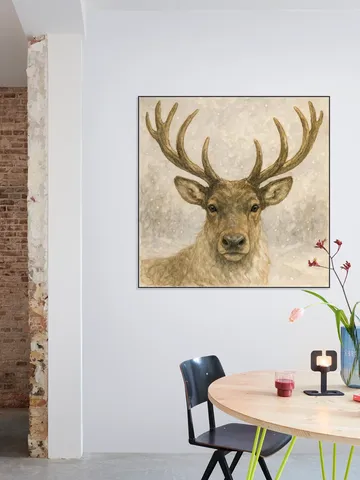 A Stag in the Snow