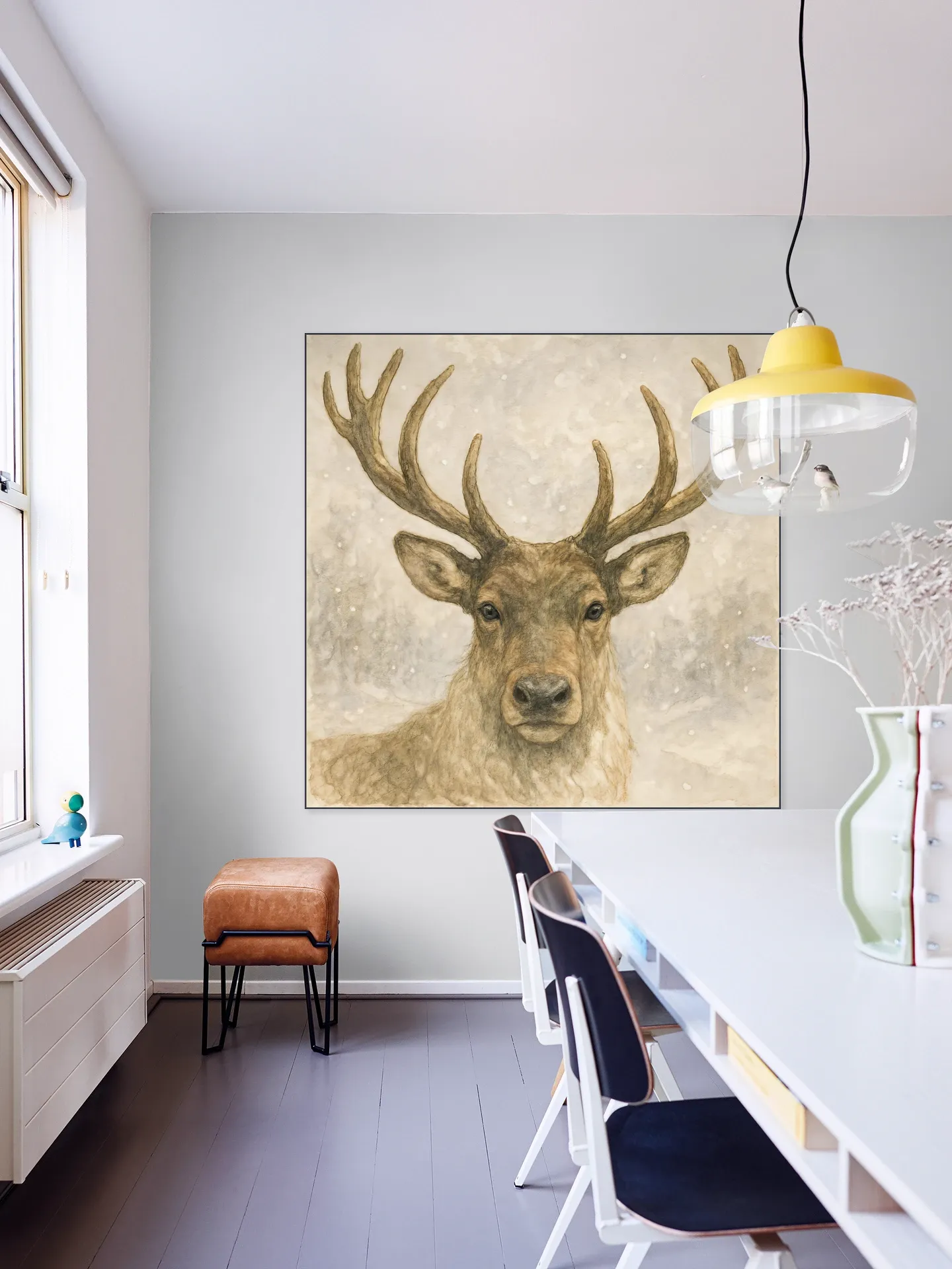 A Stag in the Snow