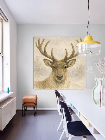 A Stag in the Snow