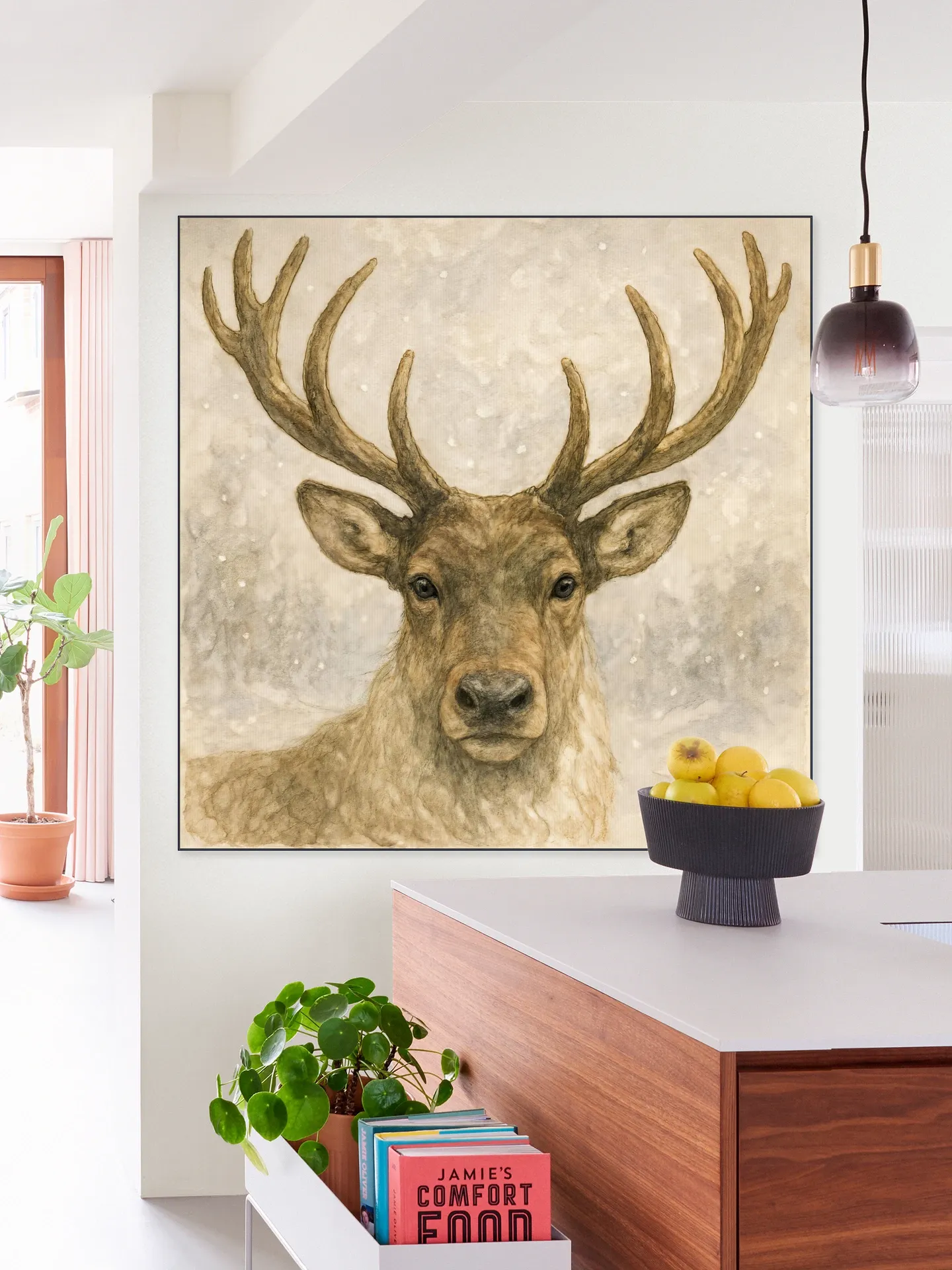 A Stag in the Snow
