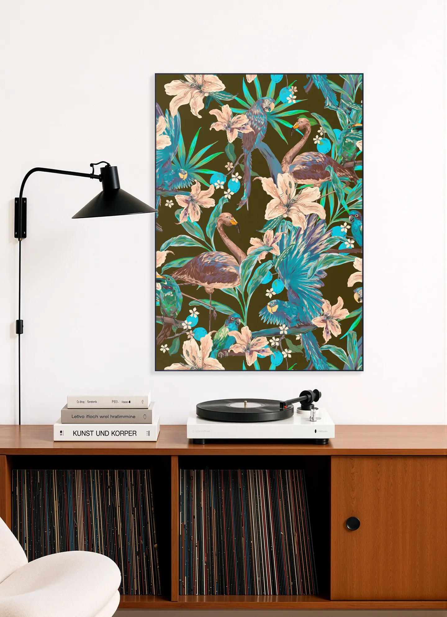 Jungle Birds and Flamingo Olive
