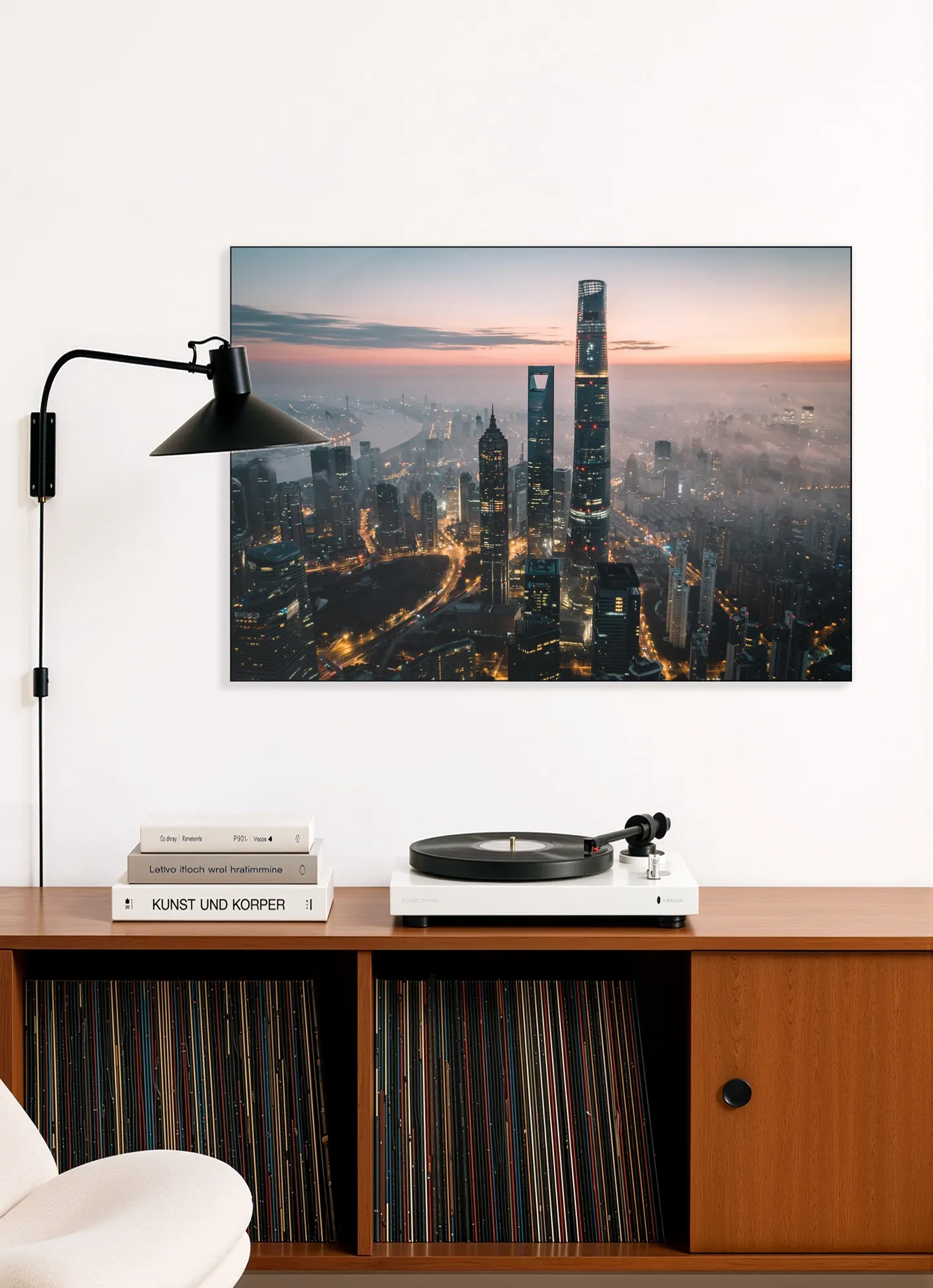 Aerial View of the Lujiazui Skyline China
