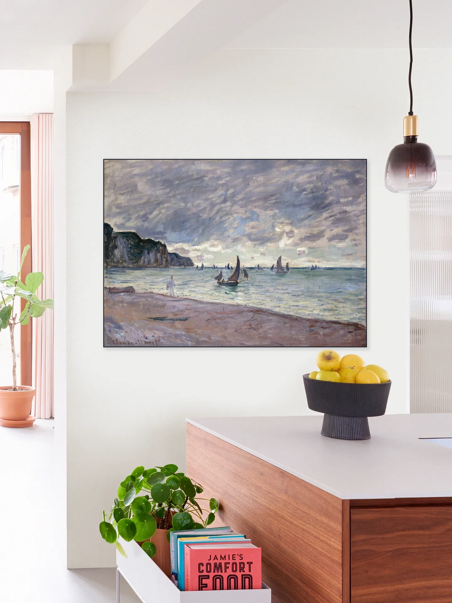 Fishing Boats and Cliffs - Pourville