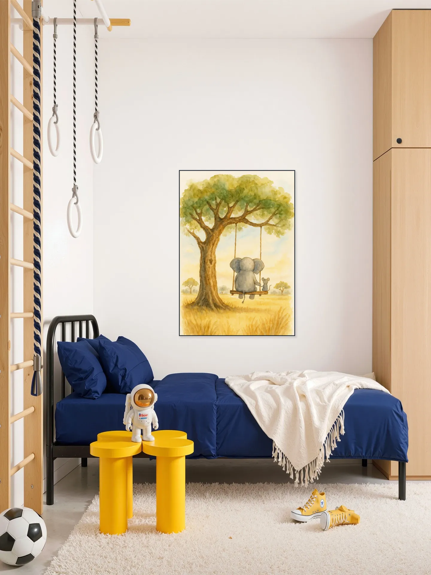 Elephant and Mouse on the Swing