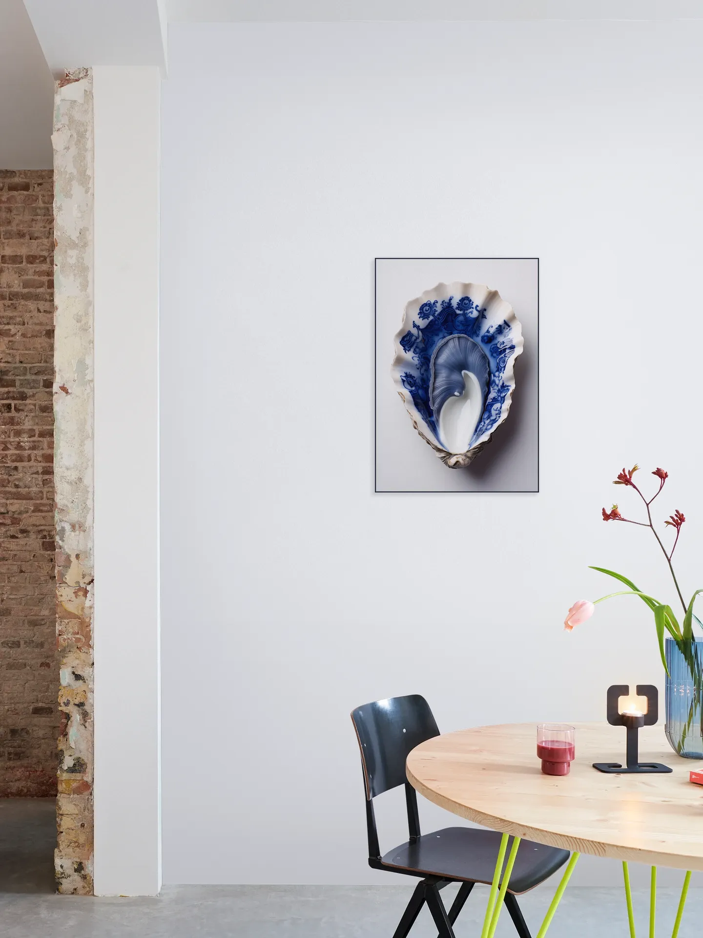 Delft Blue Oyster Shell
