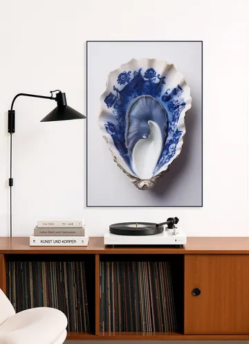 Delft Blue Oyster Shell