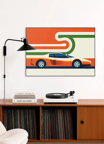 Red and Creme Sports Car
