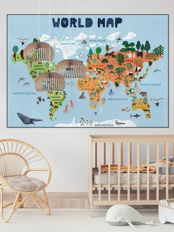 World Map for Kids