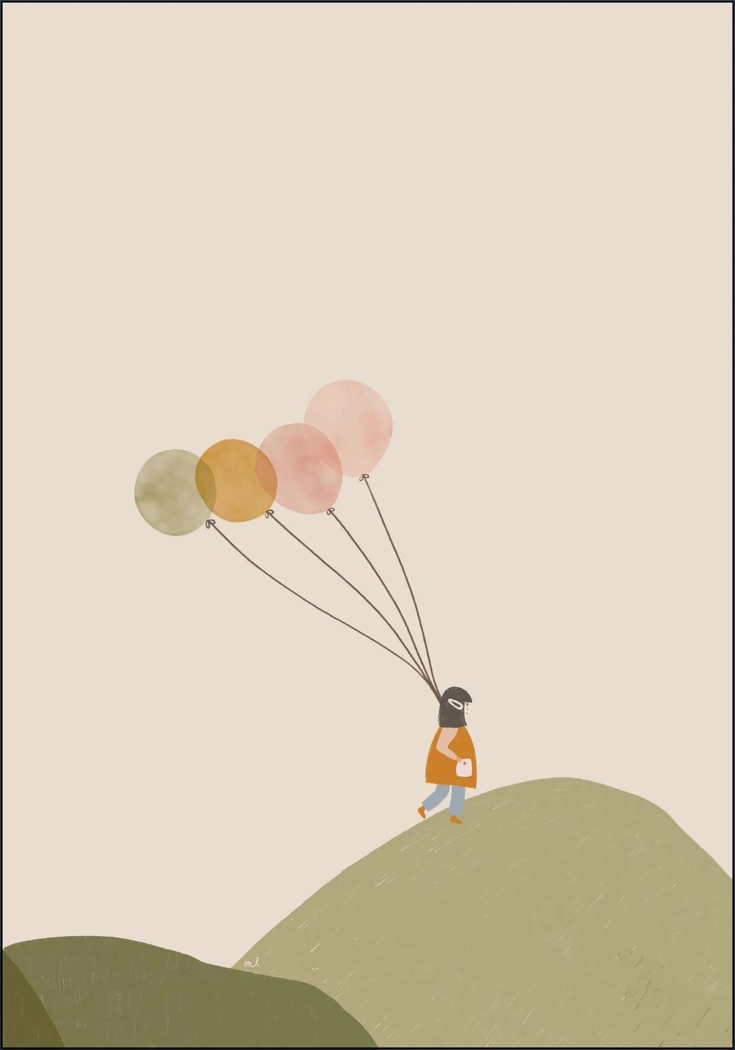 Girl and her Balloons