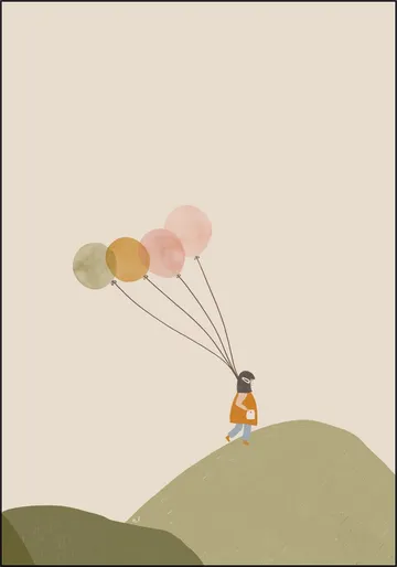 Girl and her Balloons