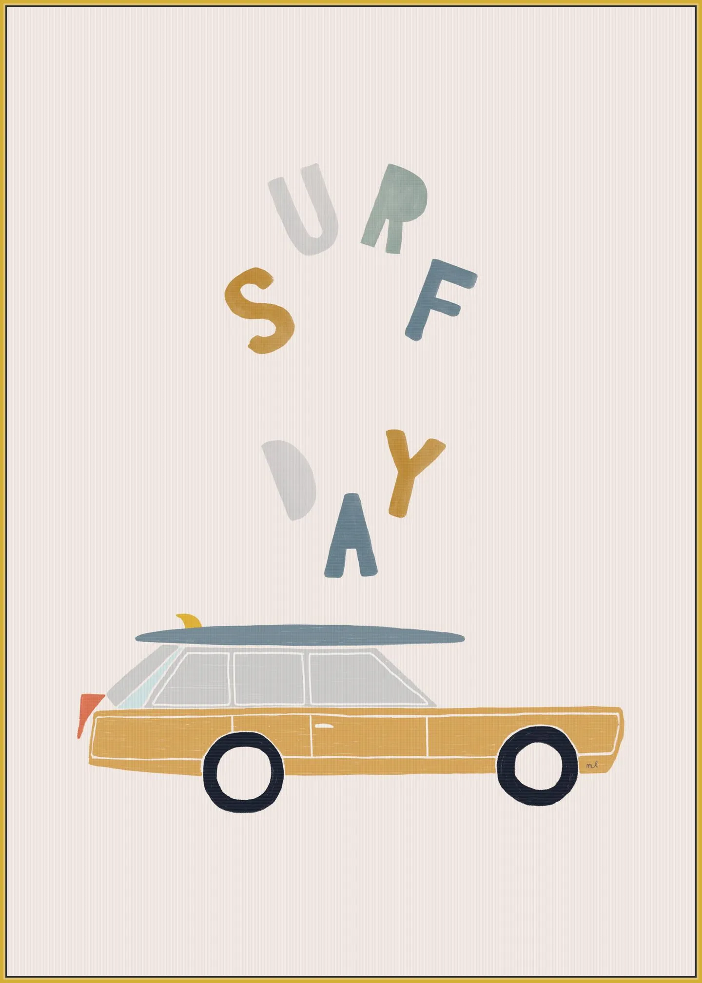 Surfing Retro Car