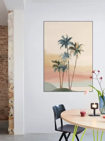 A Palm Trees At Dusk