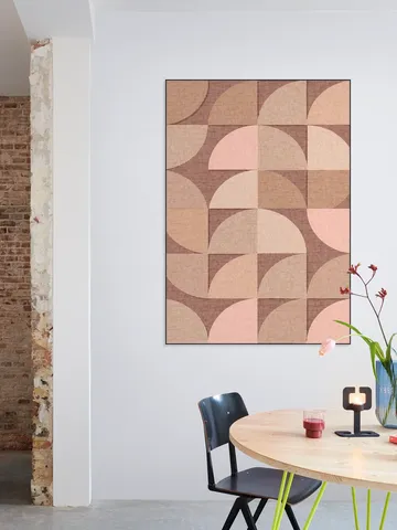 Mid Century Retro Geometry Mocha Pink Light