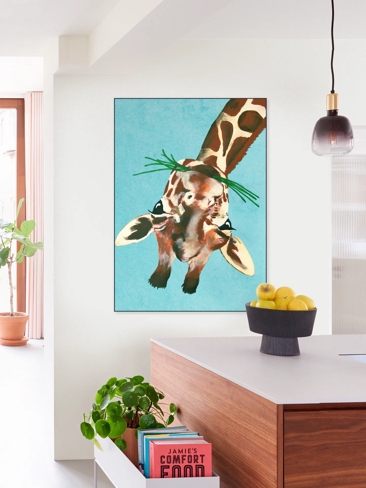 Giraffe upside down