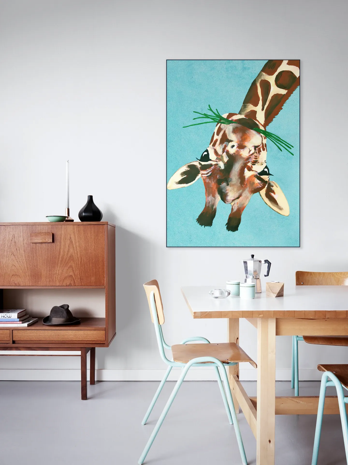 Giraffe upside down