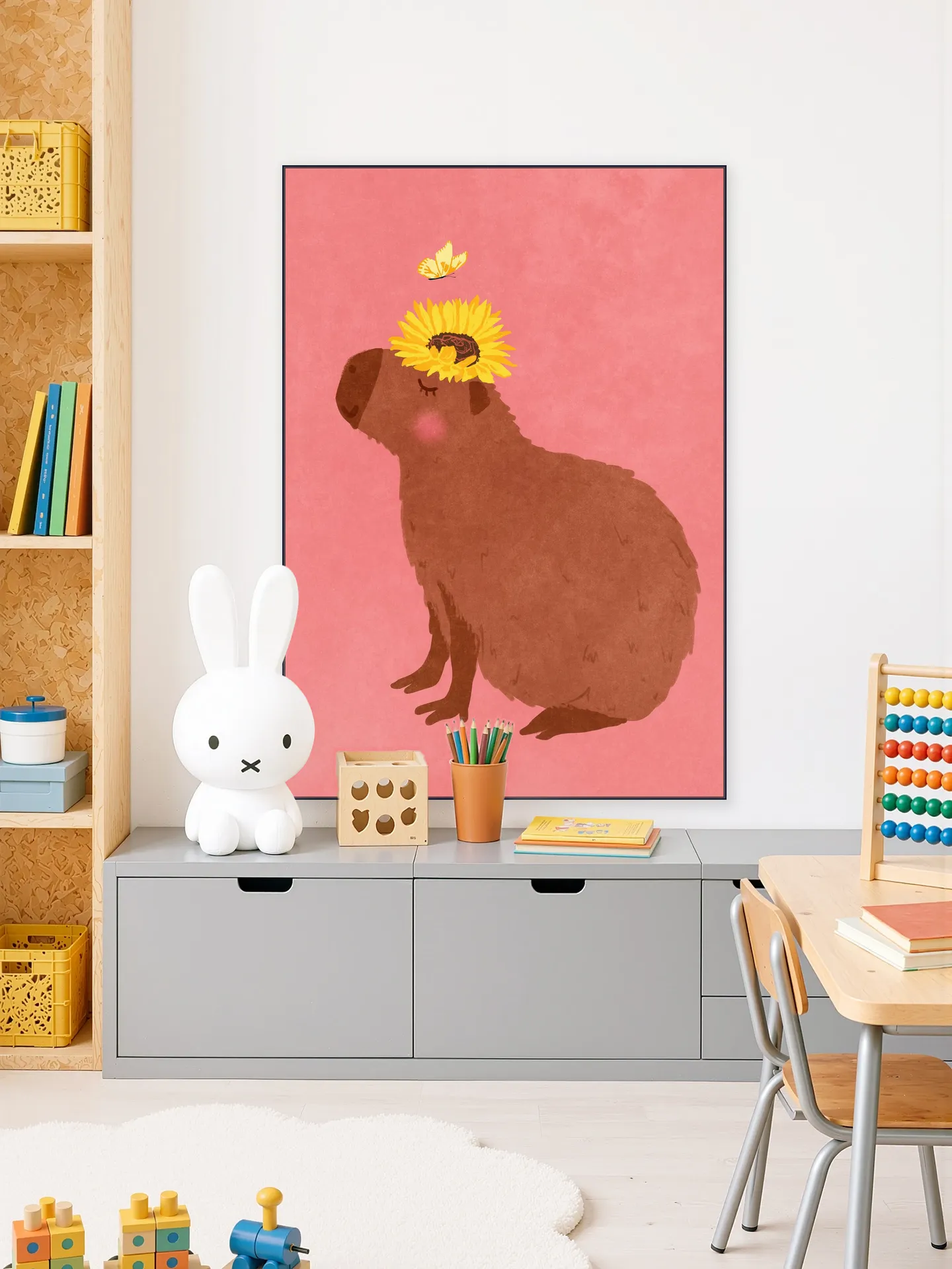 Capybara With Sunflower