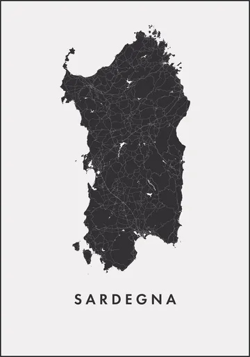 Sardegna Island Map