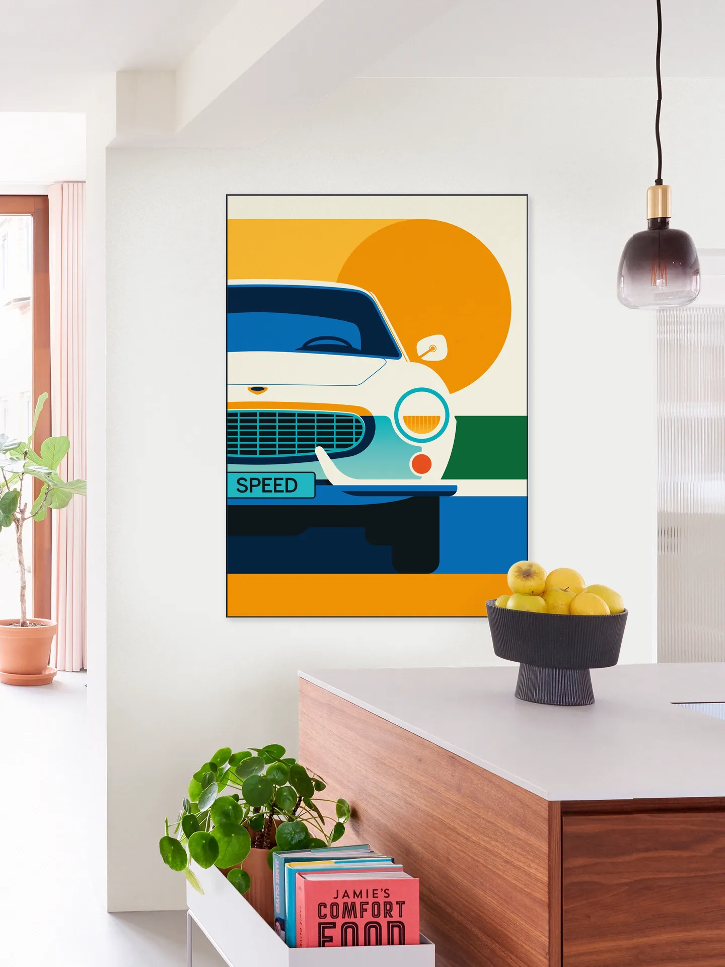 White Vintage Sports Car
