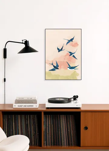 Swallows In Soft Flight