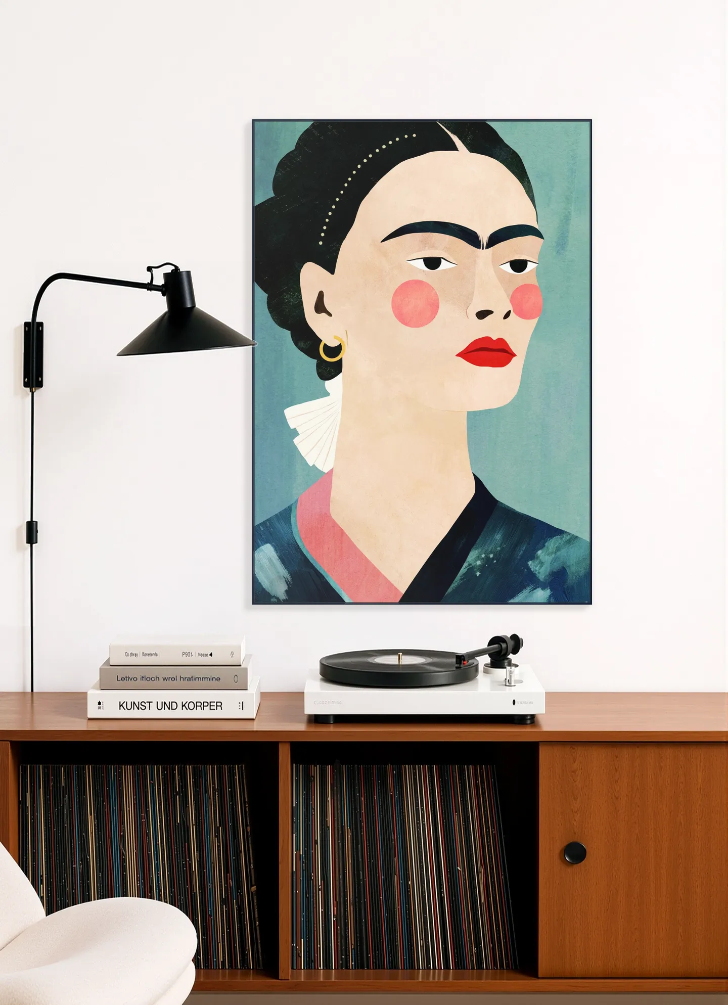 Frida on Blue
